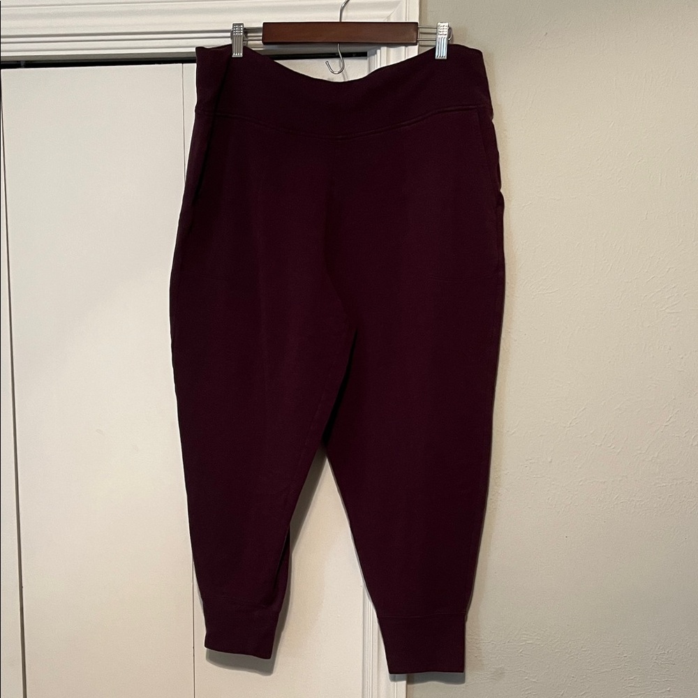 Athleta by Gap Deep Purple Maroon High Waist Jogger Pants | Size 1X - Picture 2 of 15